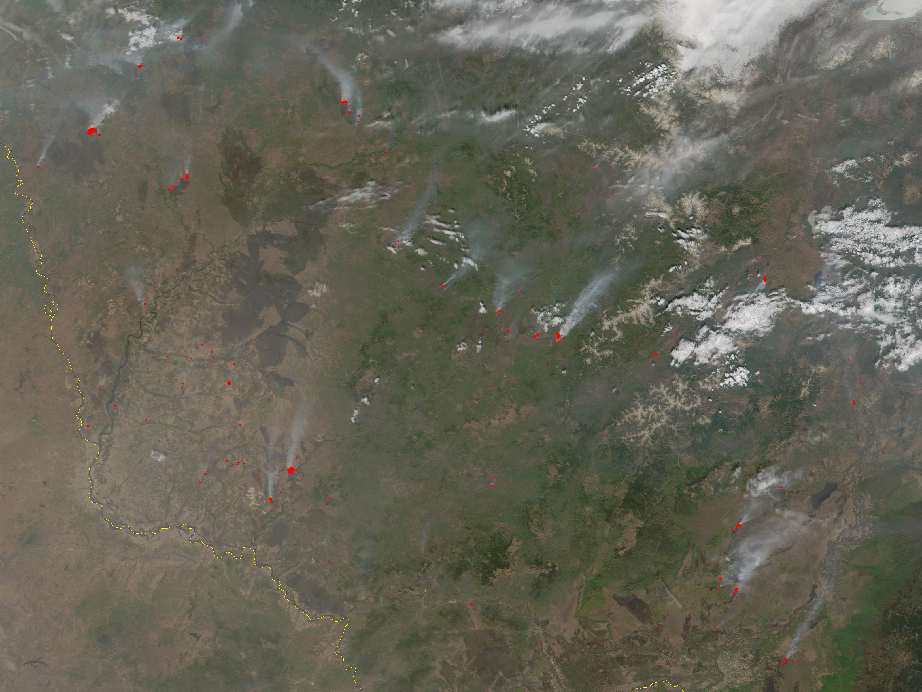 Wildfires in Southeast Russia (Amur region) - related image preview