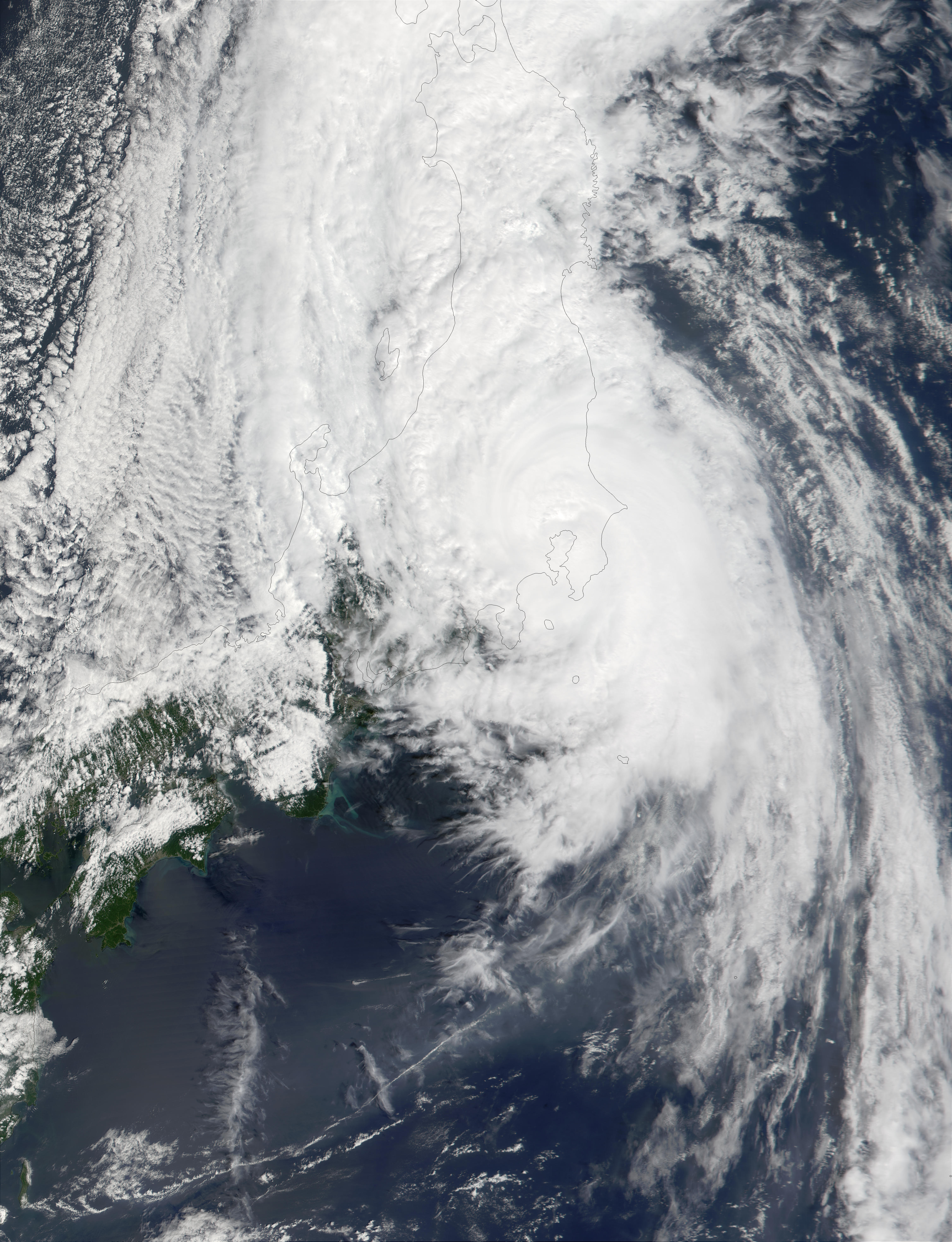 Typhoon Danas (19W) reaching the coast of Japan - related image preview