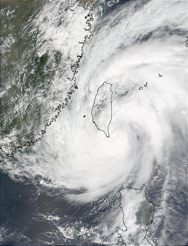 Typhoon Lekima (23W) over Taiwan - related image preview