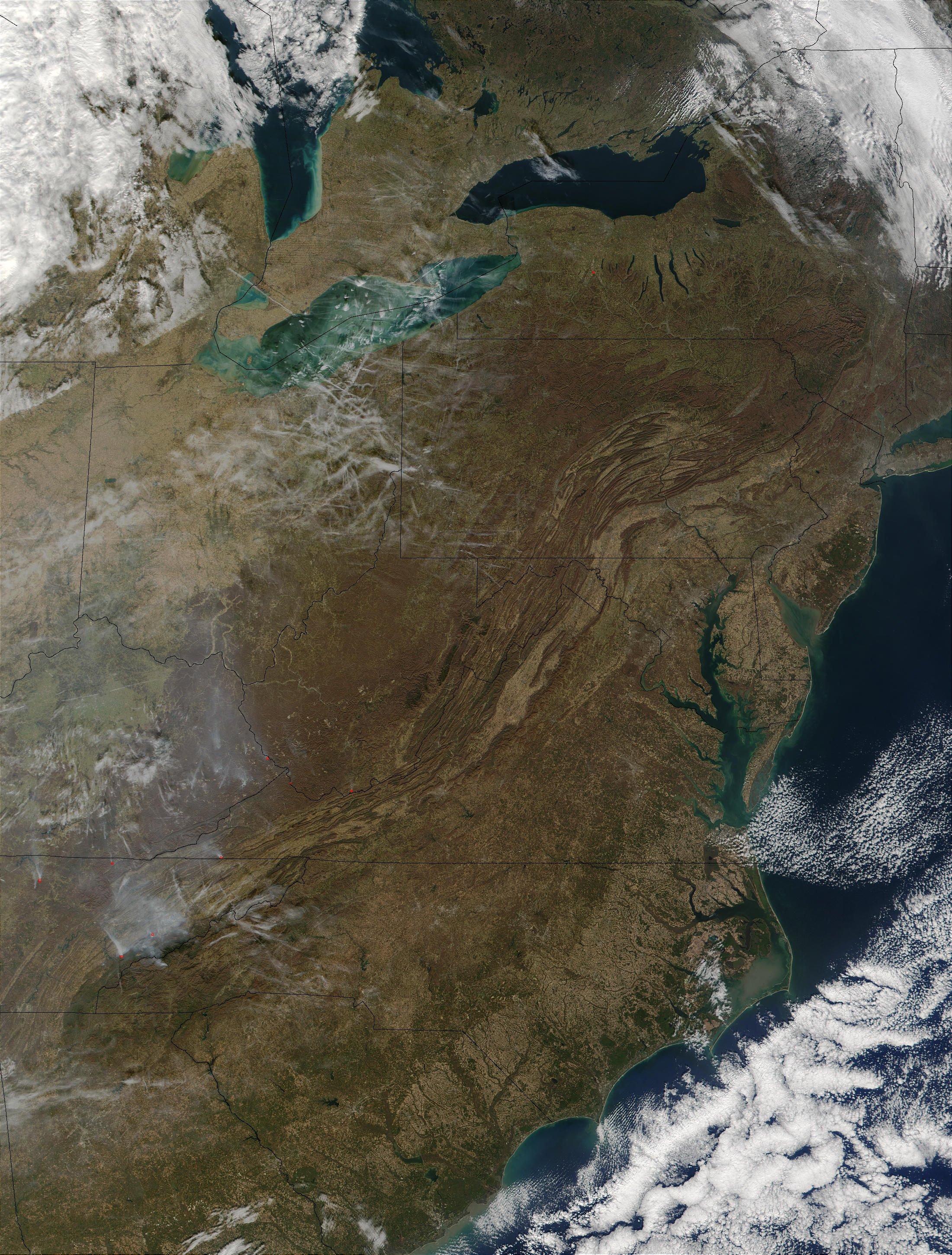 Wildfires in Appalachian Mountains, eastern United States - related image preview