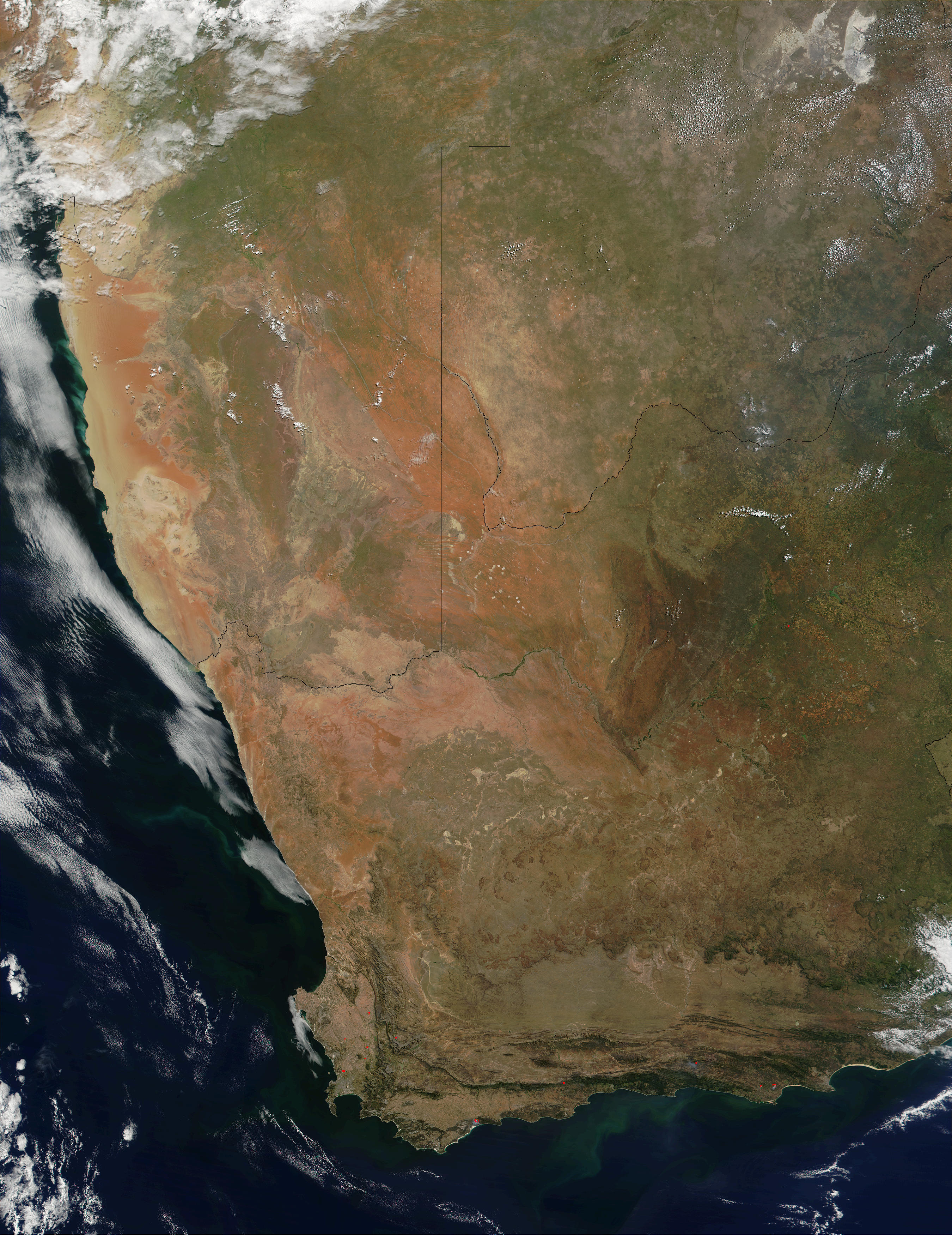 Namibia, Botswana, and South Africa