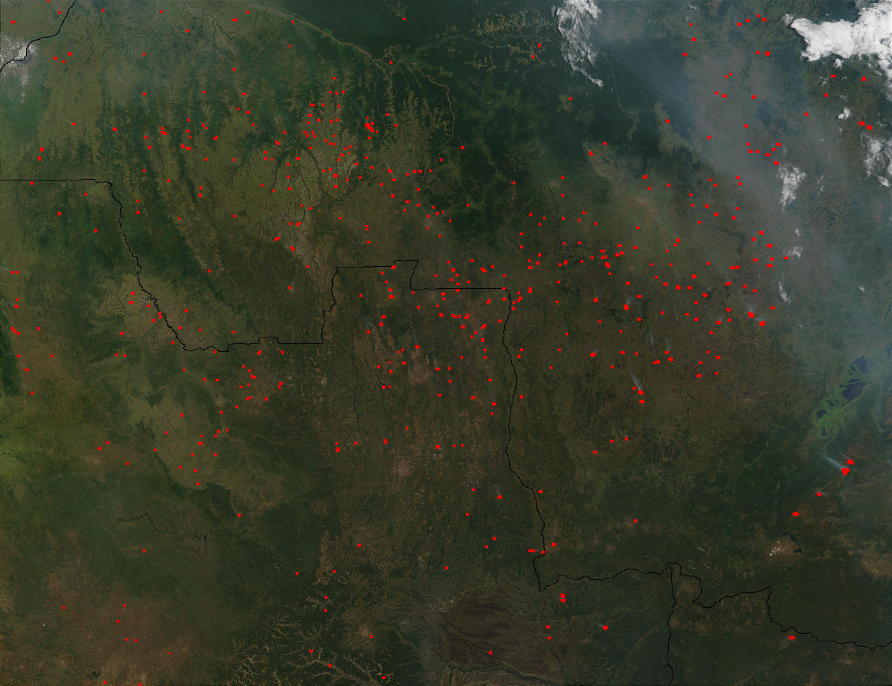 Fires in Democratic Republic of the Congo and Angola - image thumbnail