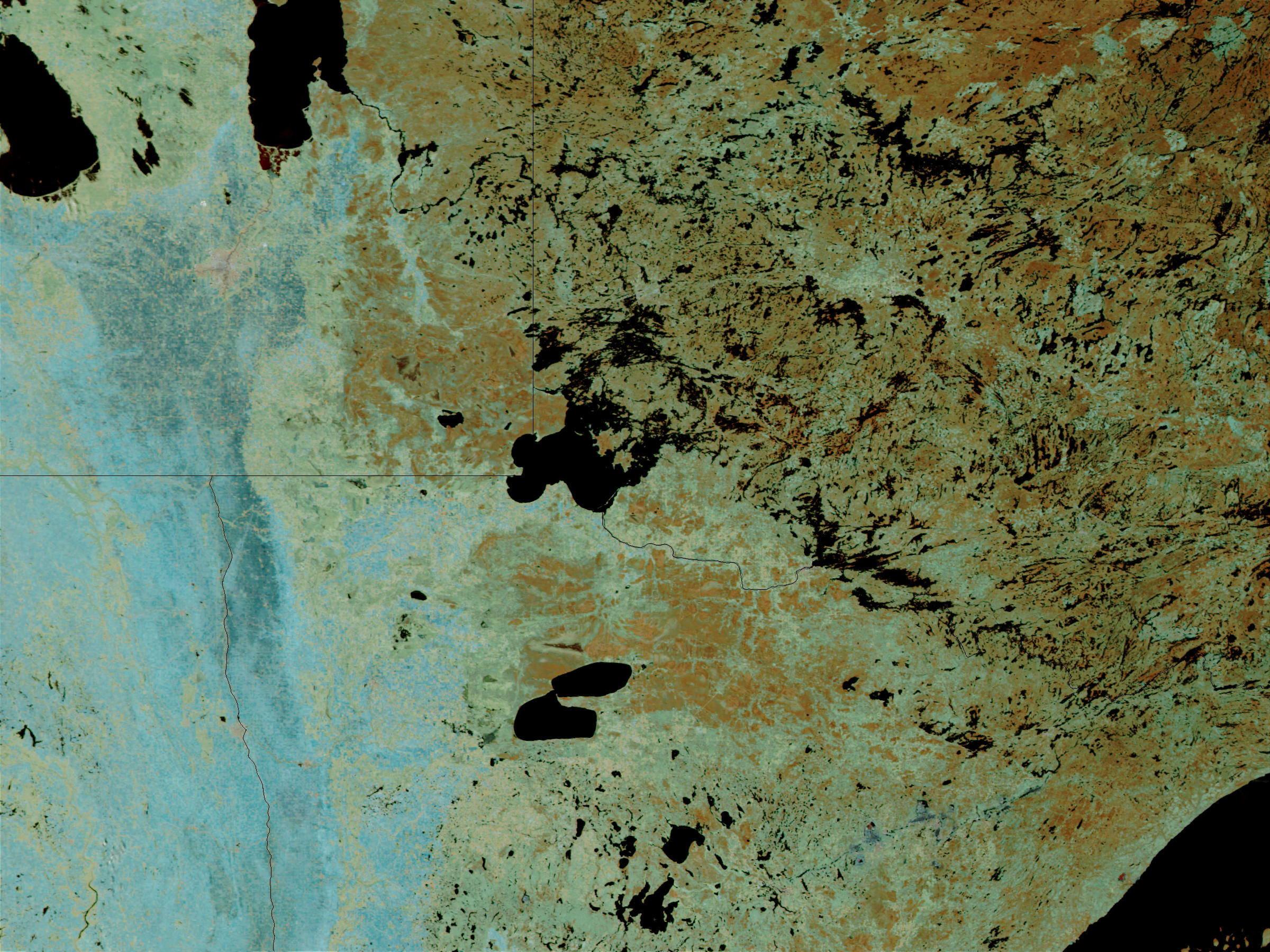 Northern Minnesota (before floods) (false color) - related image preview