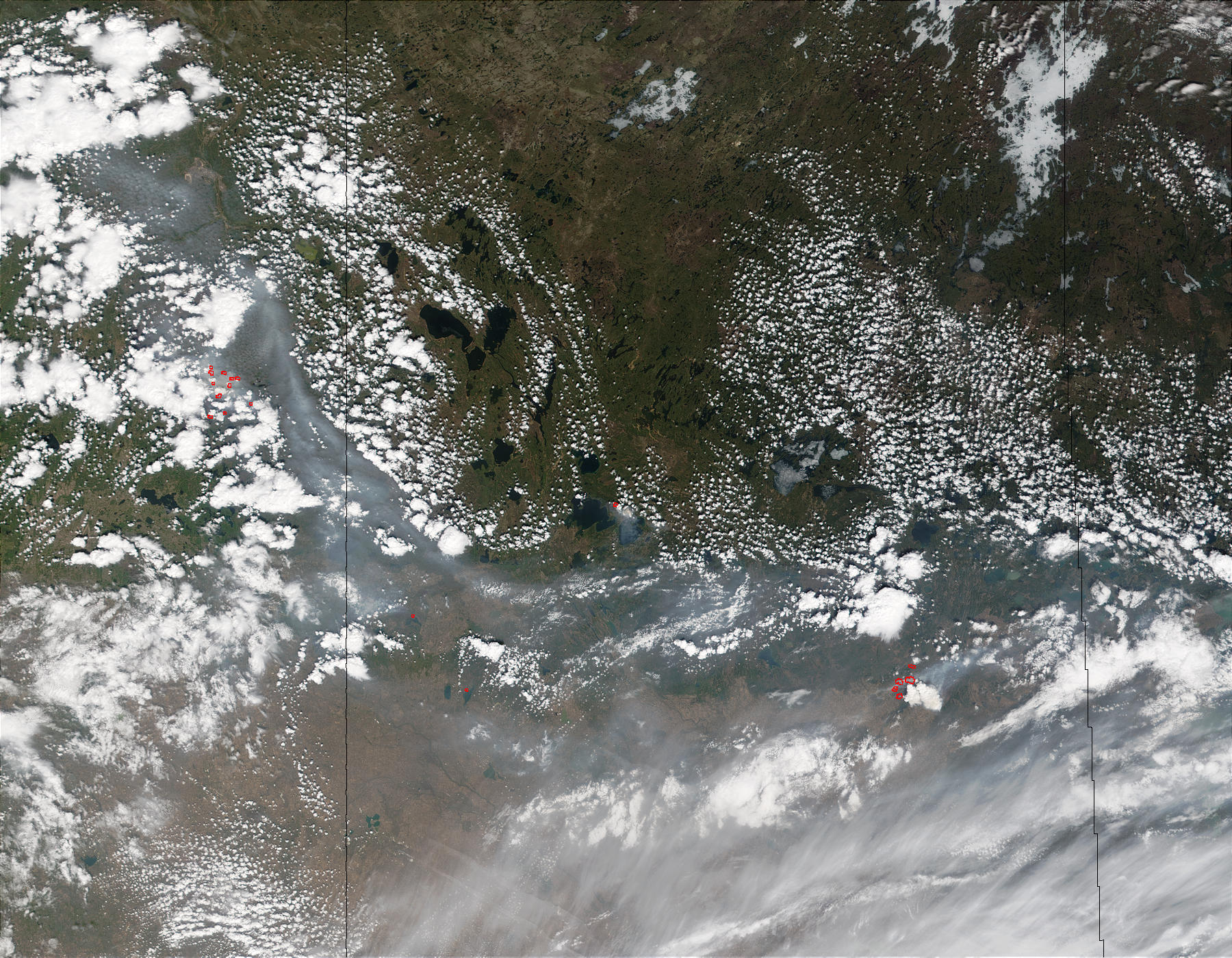 Fires and smoke in Alberta and Saskatchewan, Canada - related image preview