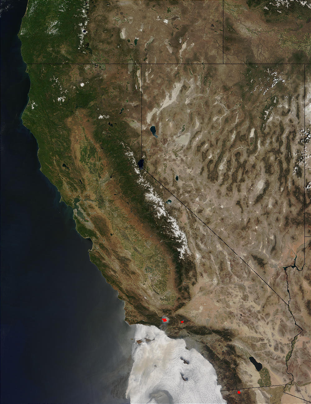 California and Nevada (Direct Broadcast level-2 data courtesy USDA Forest Service Remote Sensing App - related image preview