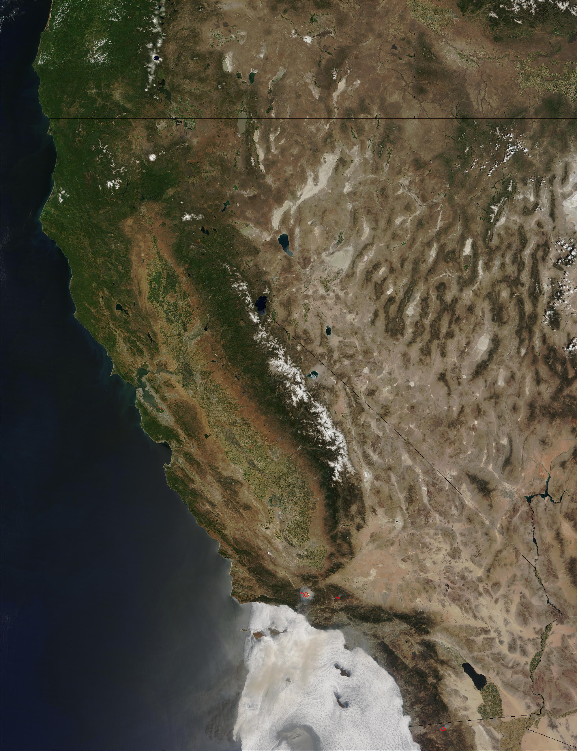 California and Nevada (Direct Broadcast level-2 data courtesy USDA Forest Service Remote Sensing App - related image preview