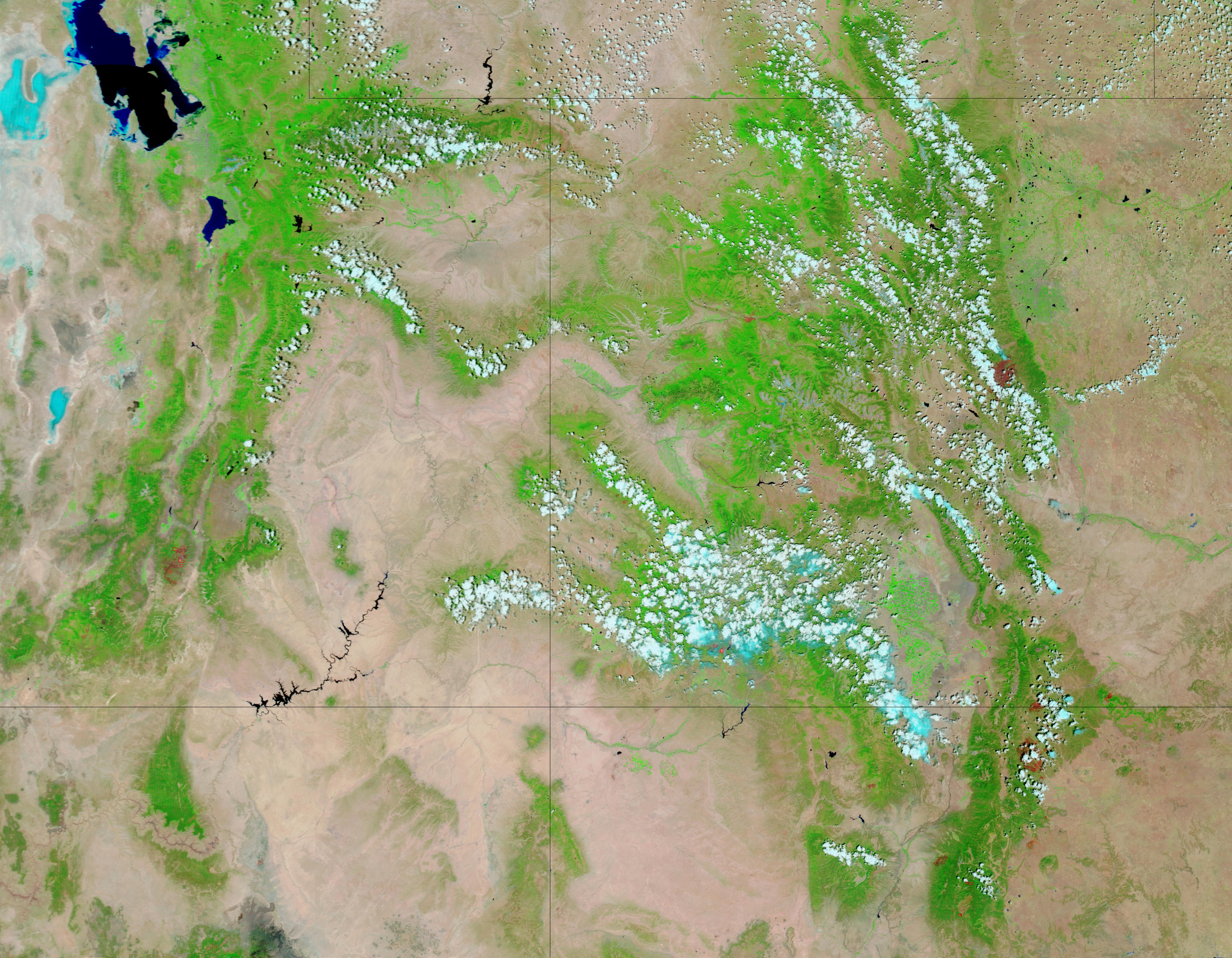 Wildfires in Utah, Colorado, and New Mexico (false color) - related image preview