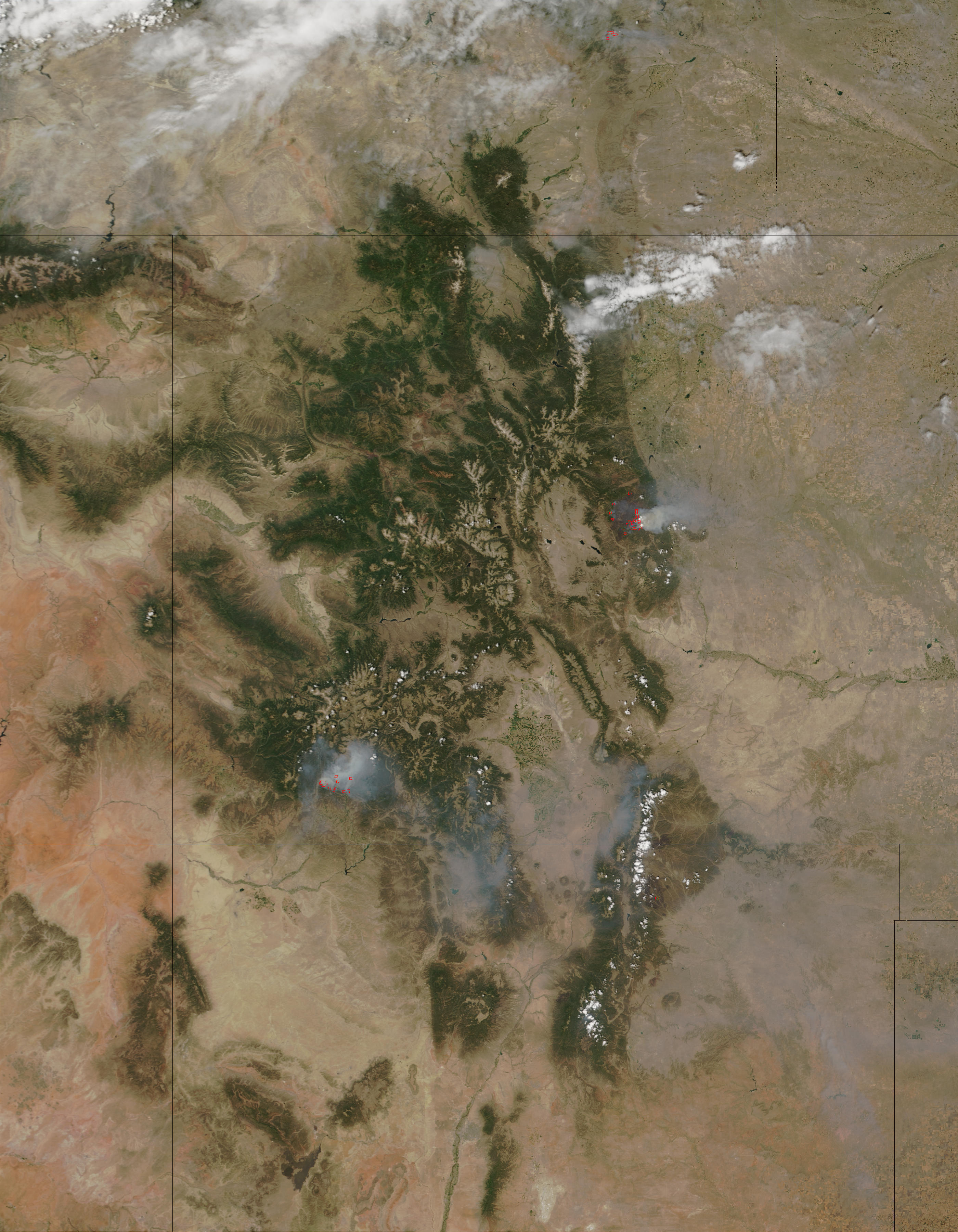 Wildfires in Colorado and New Mexico (Input Direct Broadcast data courtesy USDA Forest Service Remot - related image preview