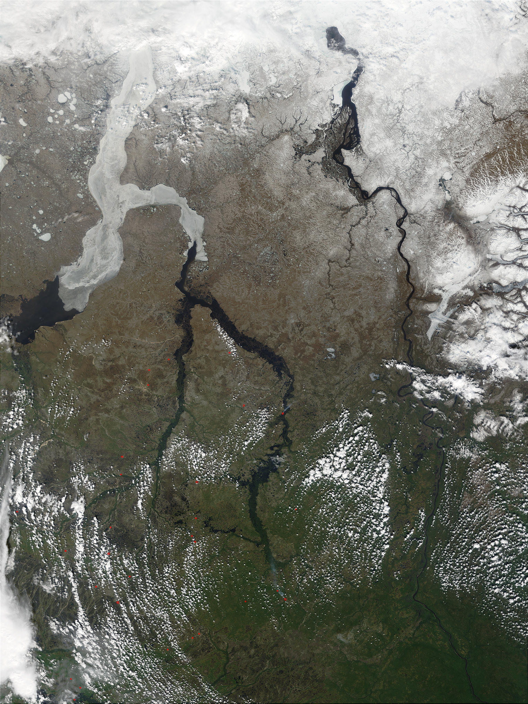 Flooding of the Taz, Pur, and Yenisey Rivers, Russia - related image preview