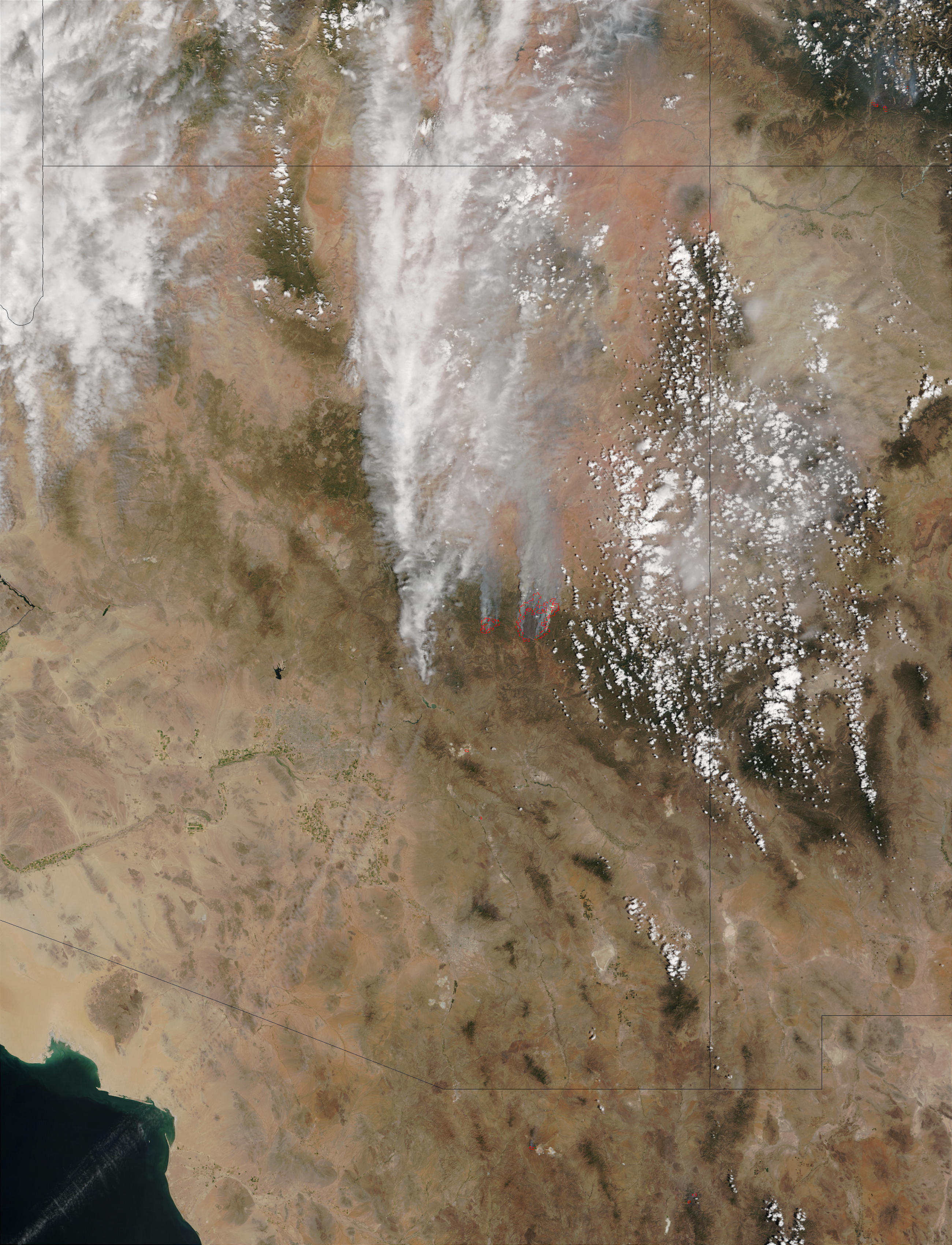 Rodeo and Chediski Fires, Arizona (Input Direct Broadcast L1B data courtesy SSEC) - related image preview