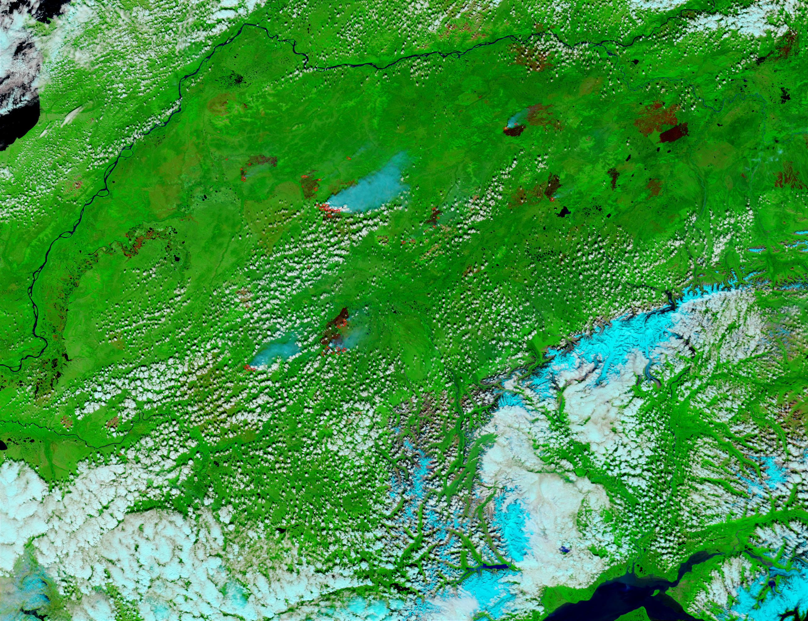 Fires in Central Alaska (false color) - related image preview