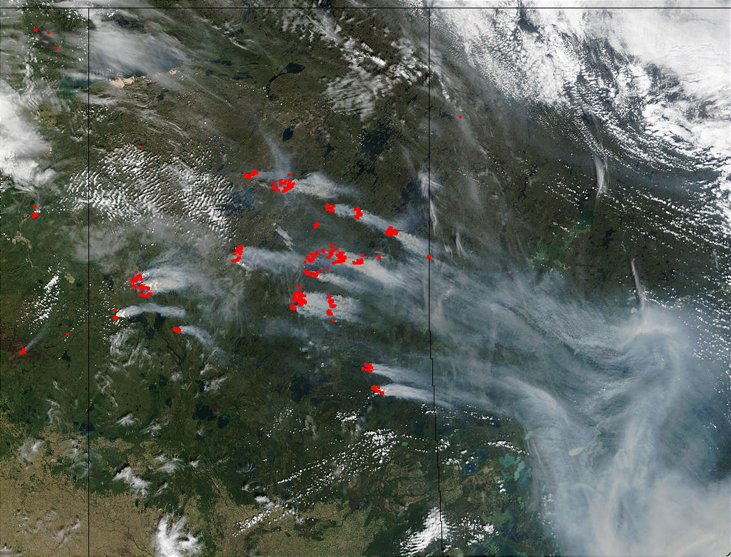 Wildfires and smoke in Saskatchewan, Canada - related image preview