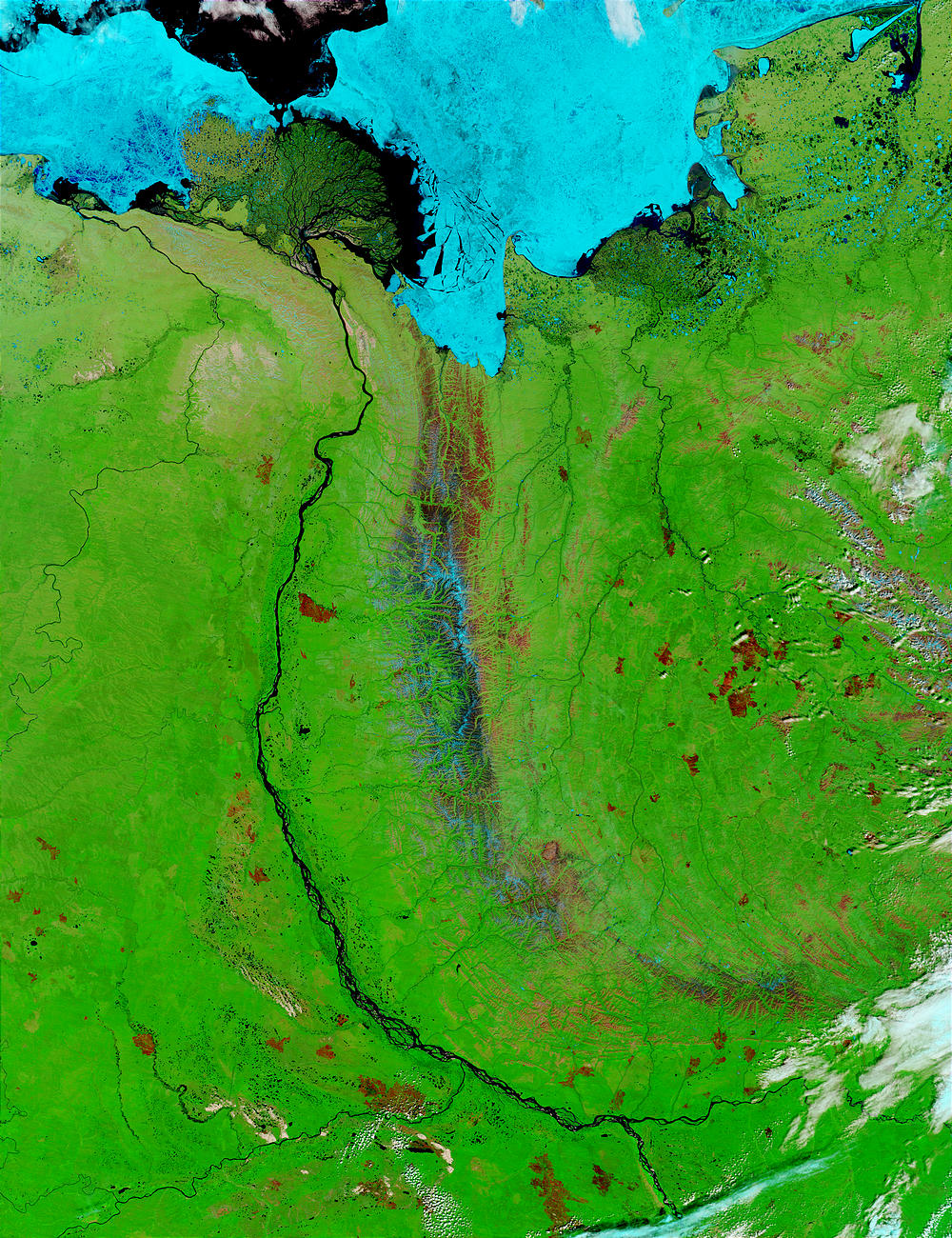 Lena River, Russia (false color) - related image preview