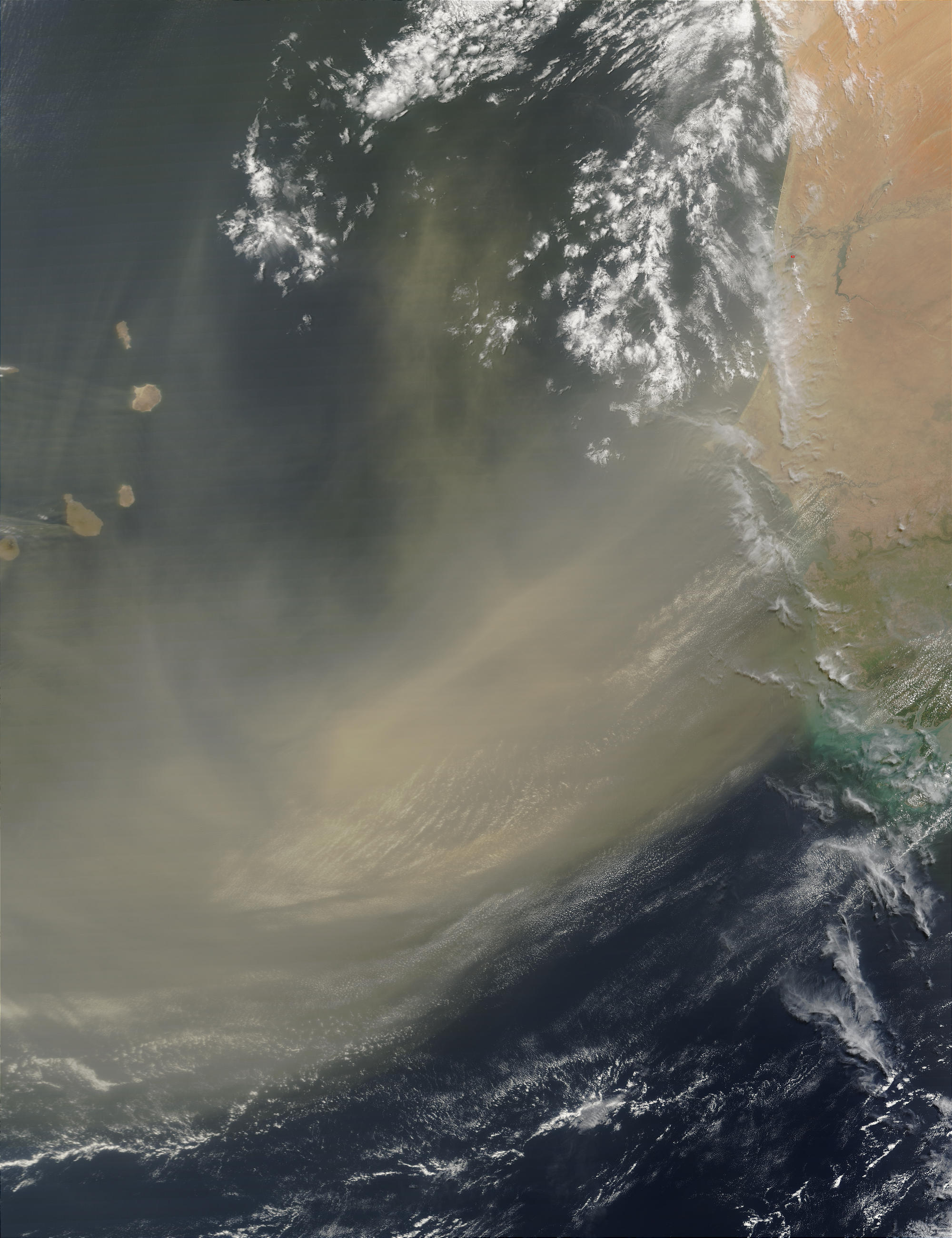 Dust storm off Western Africa