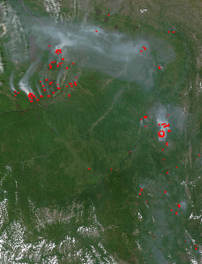 Fires and smoke near Yakutsk, Russia - related image preview