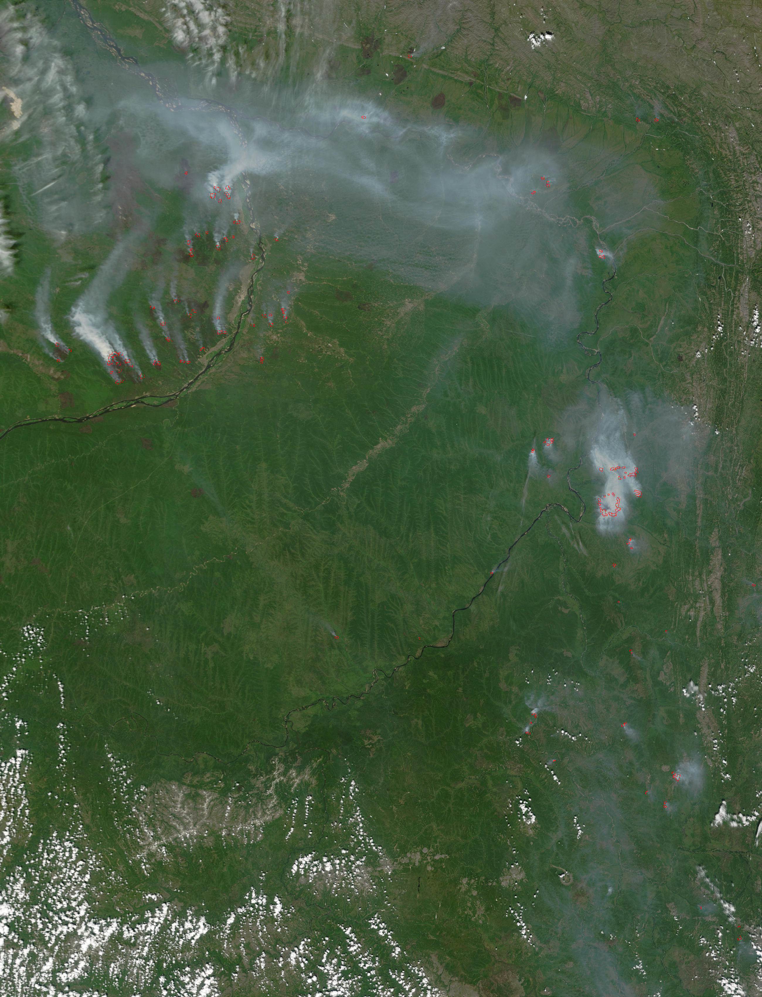 Fires and smoke near Yakutsk, Russia - related image preview