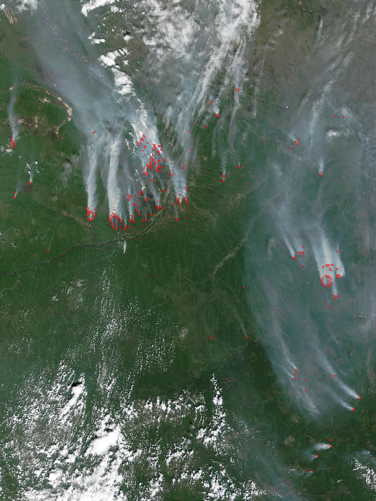 Fires and smoke near Yakutsk, Russia - related image preview