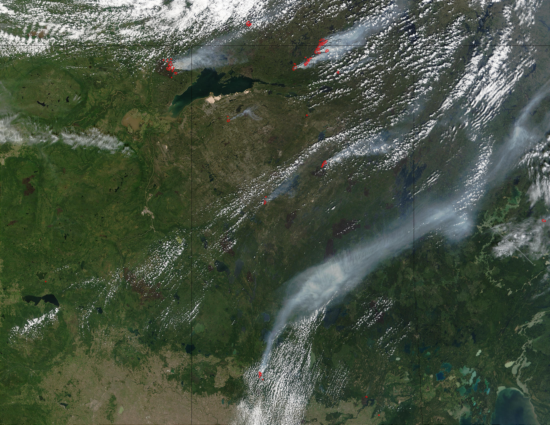 Fires near Lake Athabasca, Canada - related image preview