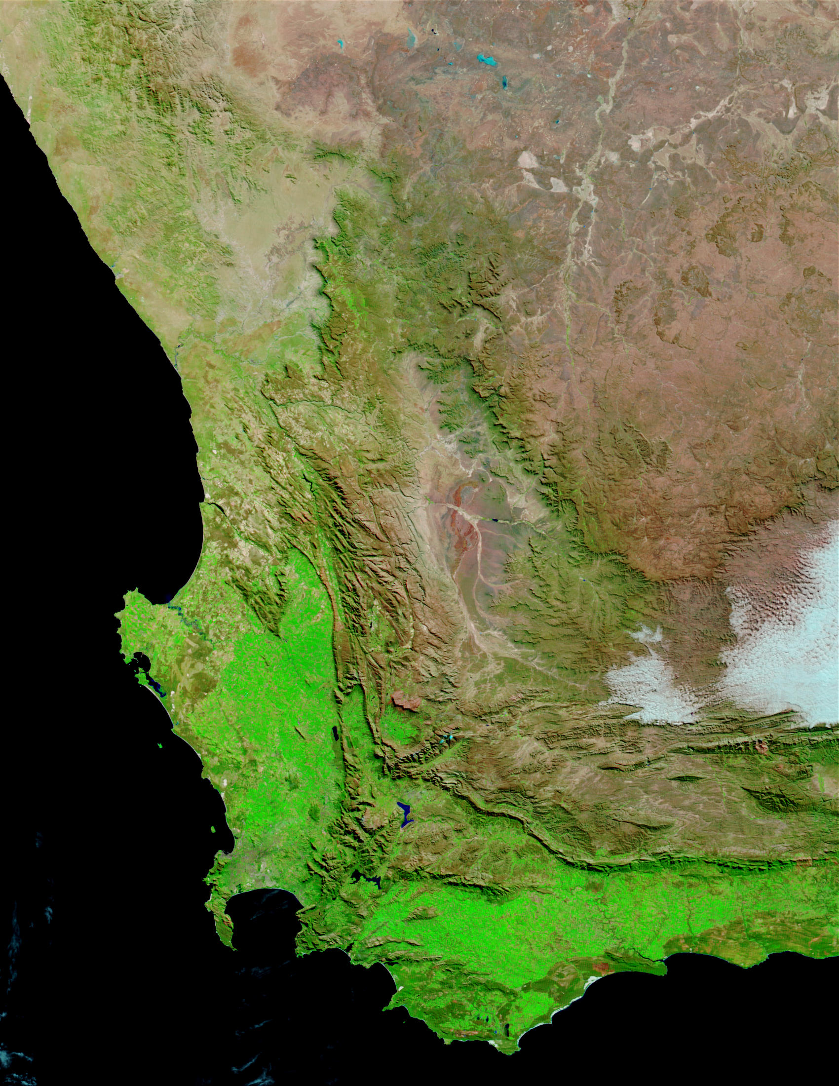 Western South Africa (normal drought conditions) (false color) - related image preview