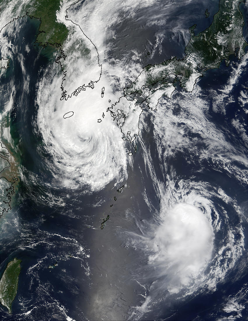 Tropical Storms Fengshen and Fung-Wong off Korea and Japan - related image preview