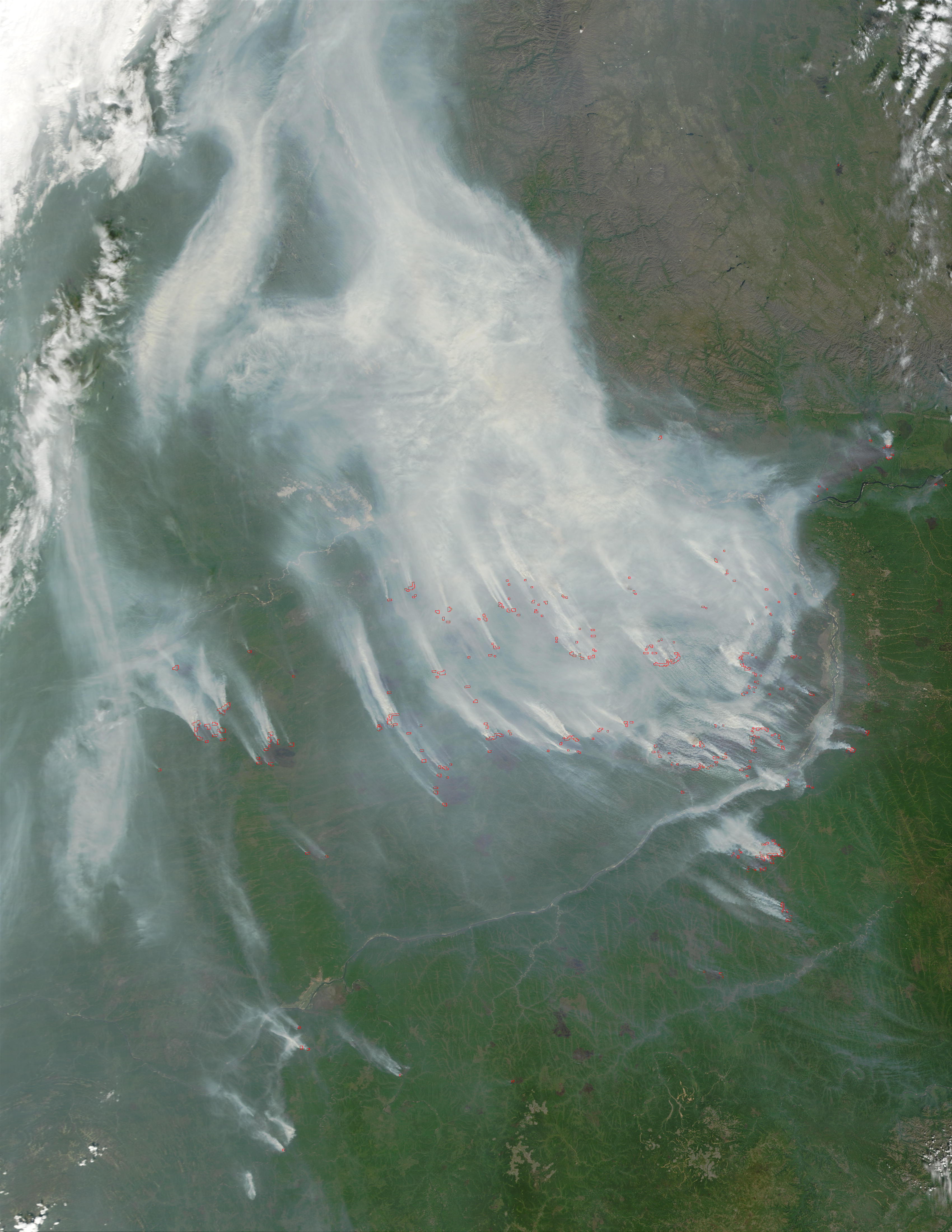 Fires and smoke near Yakutsk, Russia - related image preview