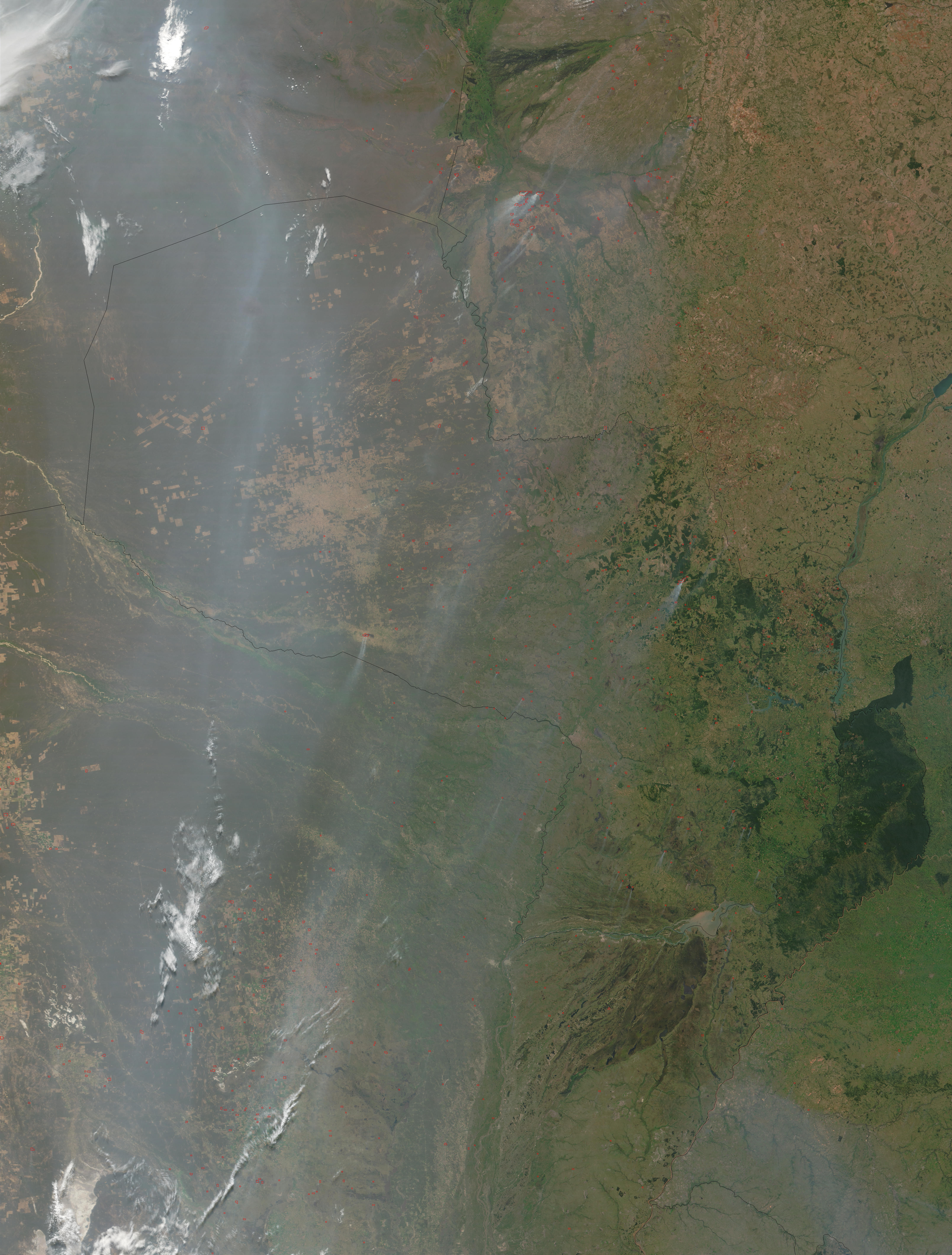 Fires and smoke in Central South America - related image preview