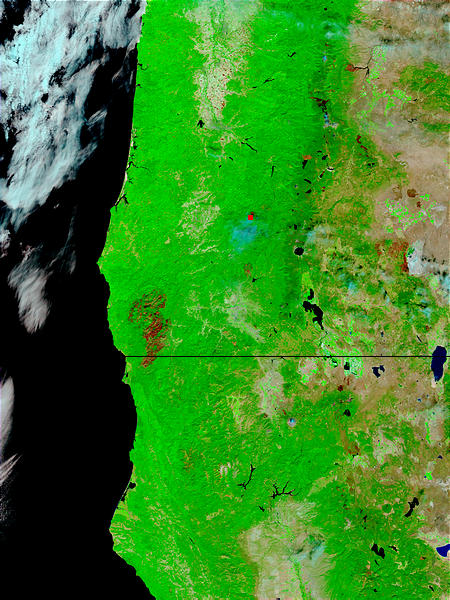 Burn scar of the Biscuit Fire, Oregon (false color) - related image preview