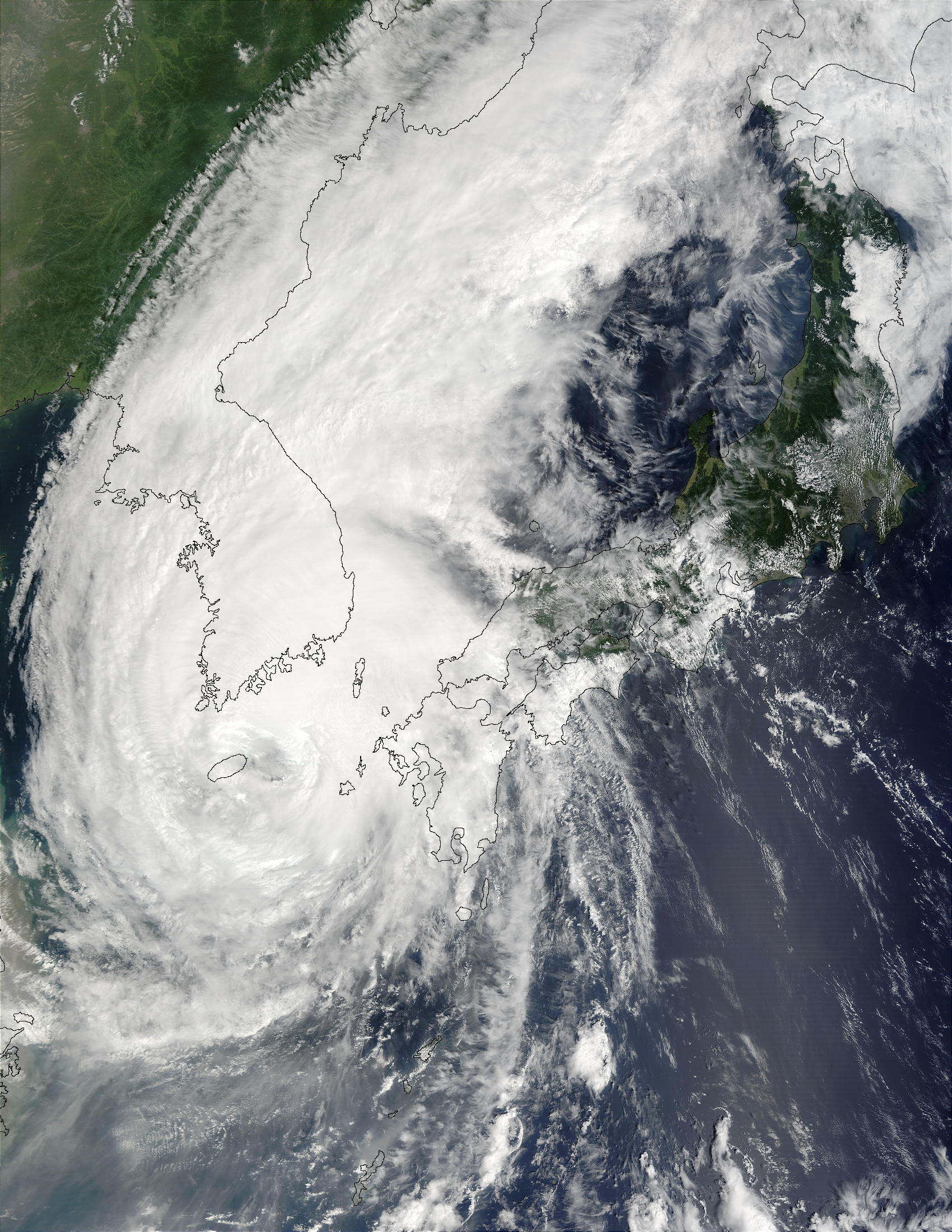 Typhoon Rusa (21W) over Korea - related image preview