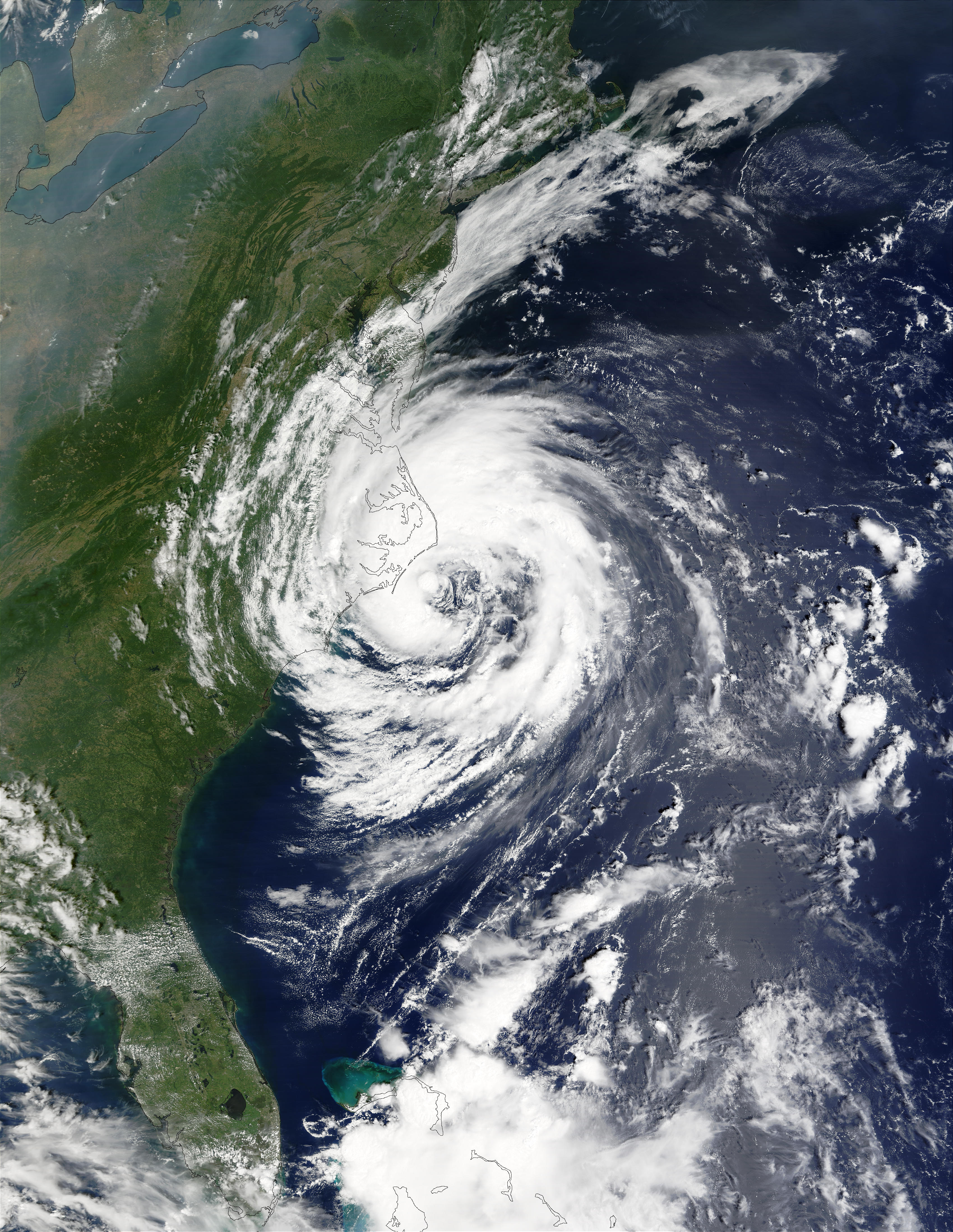 Tropical Storm Gustav off North Carolina