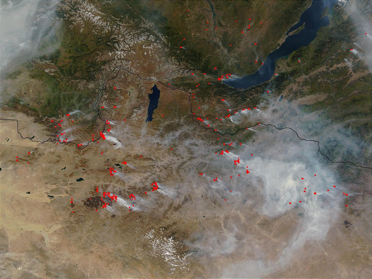 Fires and smoke in Mongolia and Russia - related image preview